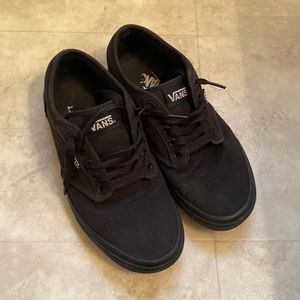 Slightly Used Black Vans, Size: 9.5 US Men